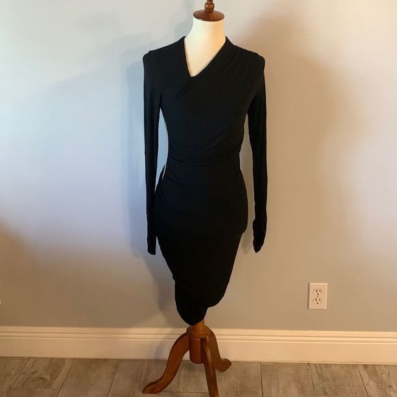 Mason Dresses & Skirts - [mason] Black Long Sleeve Sheer Back Dress - Size Medium